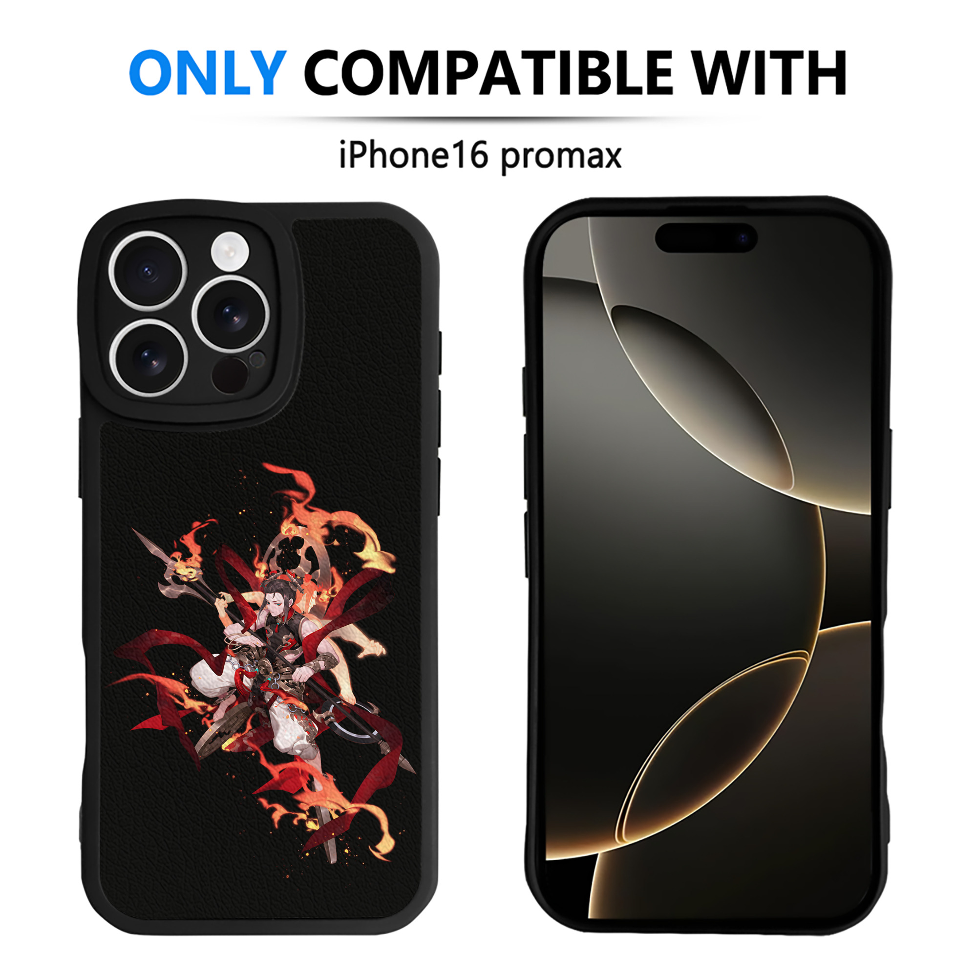 （画像用） Ne Zha 2 ナタ 魔童の大暴れ 【iPhone 16シリーズ対応】シリコンスマホケース（レザー調） 材質：シリコン